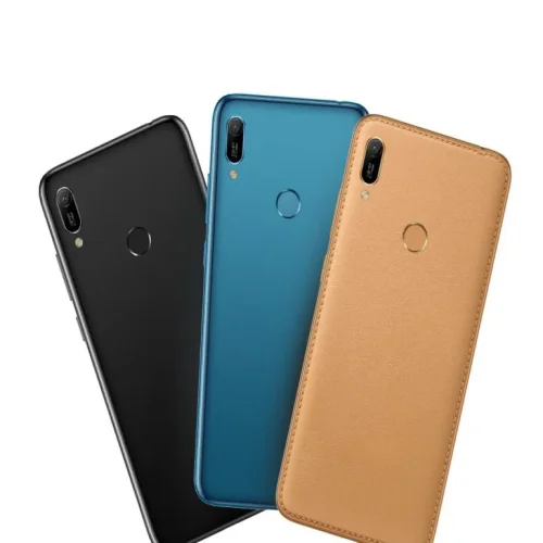 Капак батерия за Huawei Y6 2019 + стъкло за кам. – Син