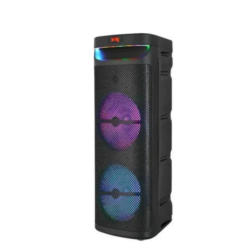 Караоке тонколона инча CH-1021 10″x2 | 40W, LED RGB, Микрофон
