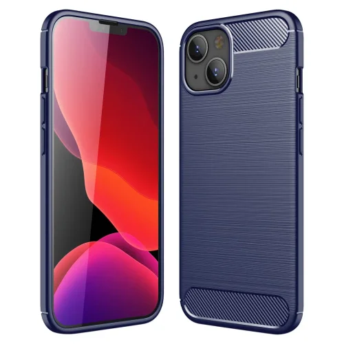 Карбонов гръб за iPhone 13 – Син
