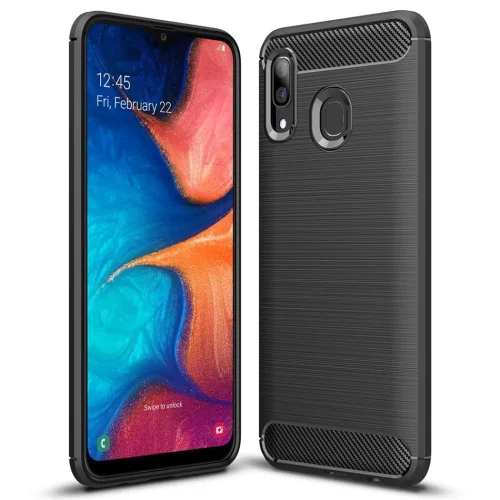 Карбонов гръб за Samsung A20S – Черен