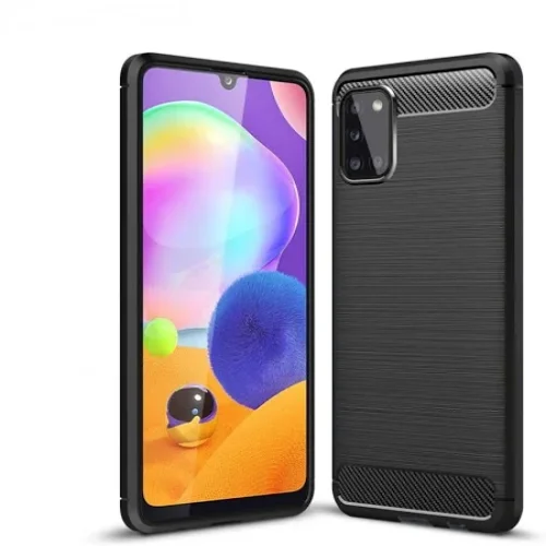 Карбонов гръб за Samsung A31 – Черен