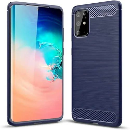 Карбонов гръб за Samsung S20 Plus – Син