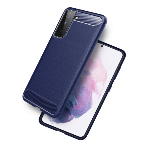 Карбонов гръб за Samsung S21 Plus – Син