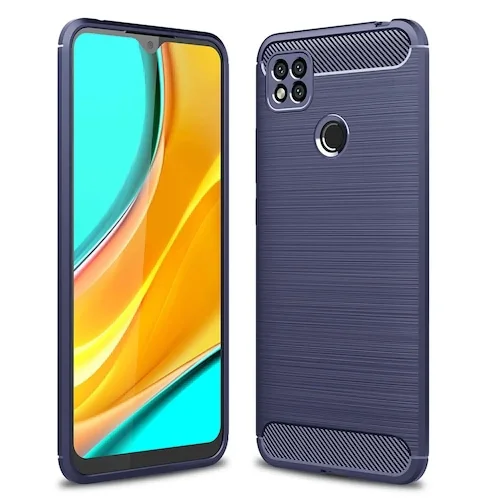 Карбонов гръб за Xiaomi Redmi 10A – Син