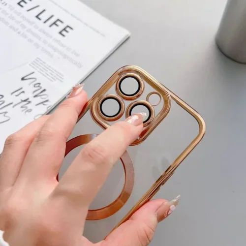 Кейс MG38 Luxury Case with Magsafe iPhone 14 Plus – Златист