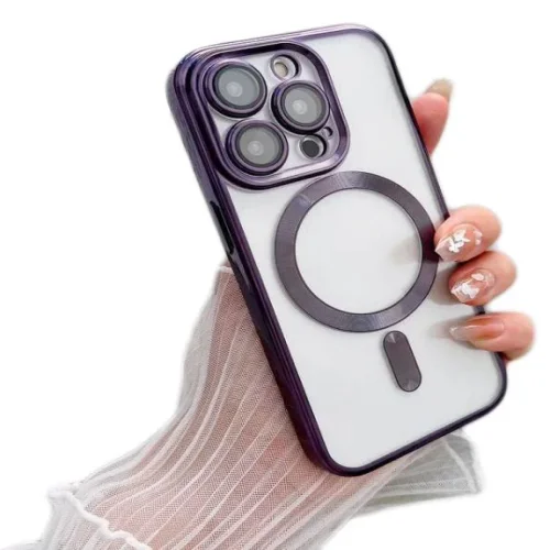 Кейс MG38 Luxury Case with Magsafe iPhone 15 Pro Max – Лилав