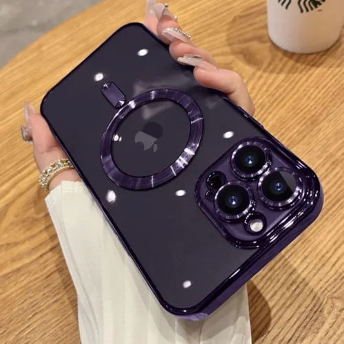 Кейс MG38 Luxury Case with Magsafe iPhone 15 Pro Max – Лилав