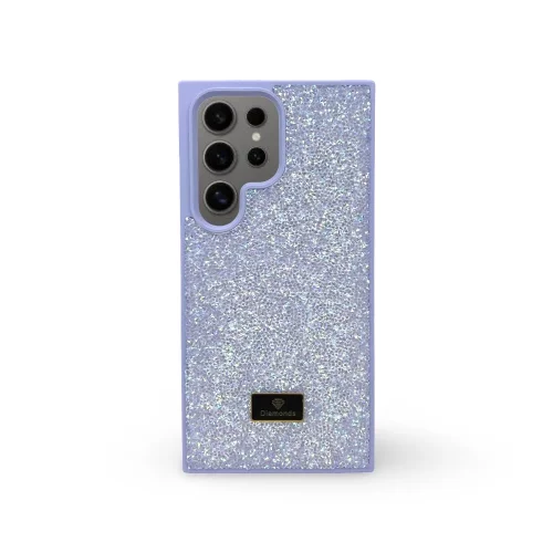 Кейс за телефон с камъни D130 за iPhone 17 Air (Лилав)