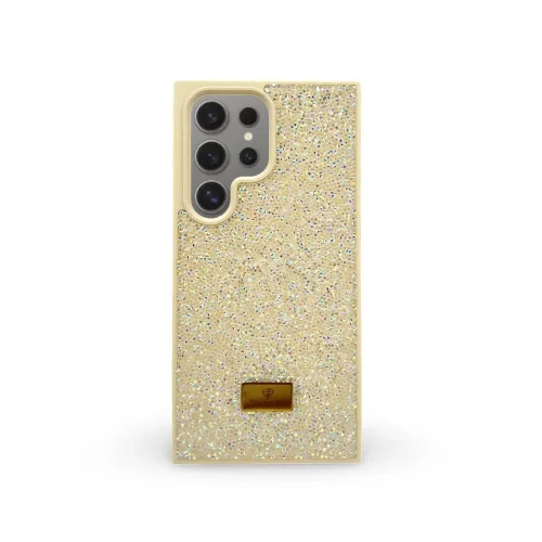 Кейс за телефон с камъни D130 за iPhone 17 Air (Жълт)