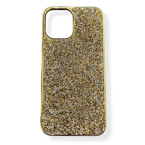 Кейс за телефон с камъни D130 за Samsung Galaxy S22 (Златист)