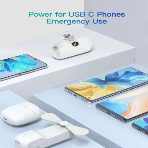 Компактна Външна батерия Powerbank PD20W LS-IP Lightning 5,000mAh – Бял