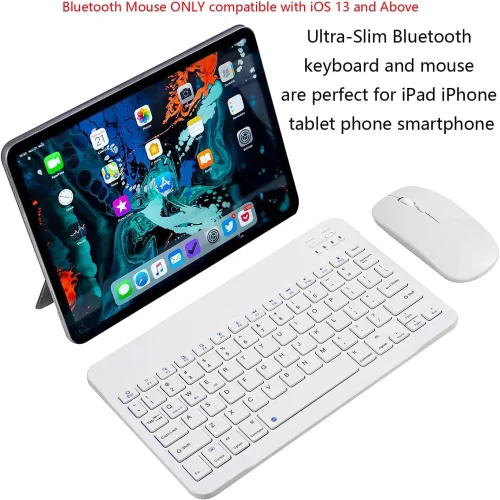 Комплект Bluetooth безжична клавиатура с мишка YL-01 – Бял