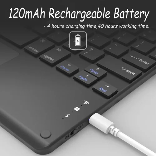 Комплект Bluetooth безжична клавиатура с trackpad YL-03 – Бял
