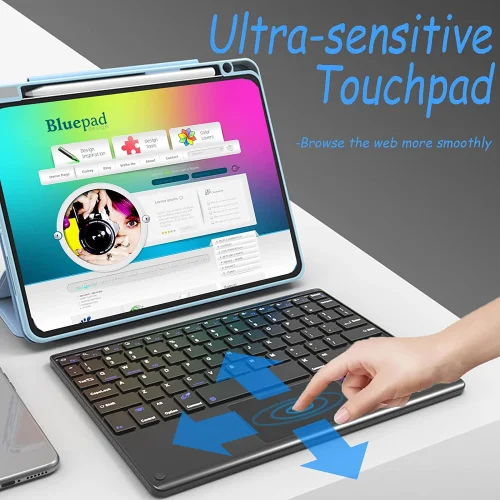 Комплект Bluetooth безжична клавиатура с trackpad YL-03 – Бял