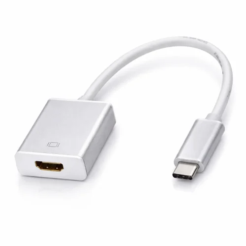 Конектор 3.1 Type-C мъжко към HDMI женско – Бял