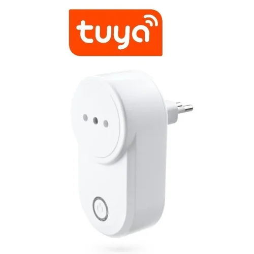 Контакт TUYA EU Smart Power Plug, Интелигентен, WiFi, 220-240 V, 16 A, Съвместим с Android/iOS