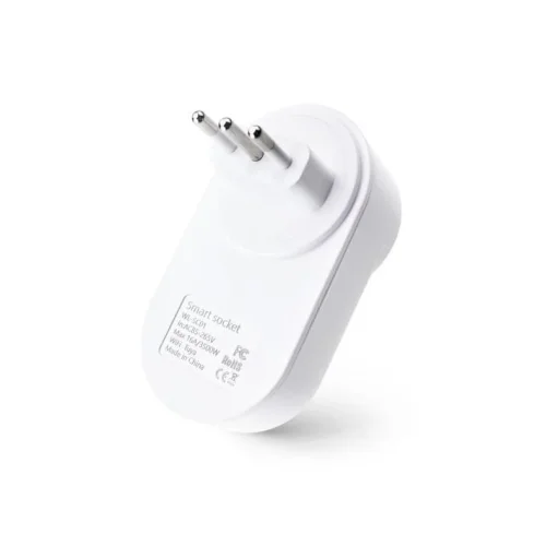 Контакт TUYA EU Smart Power Plug, Интелигентен, WiFi, 220-240 V, 16 A, Съвместим с Android/iOS