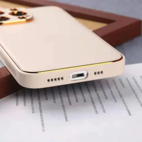 Кожен кейс със силикон отстрани + кам. TP-35 iPhone 12 – Бял