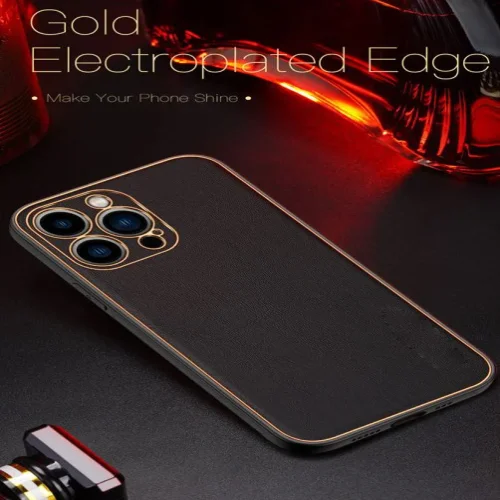 Кожен кейс със силикон отстрани + кам. TP-35 iPhone 15 Plus – Червен