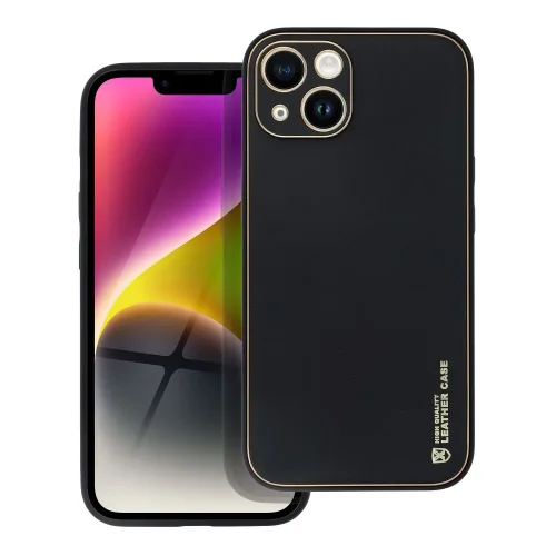 Кожен кейс със силикон отстрани + кам. TP-35 iPhone 15 Plus – Розов