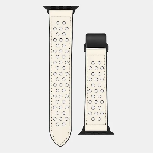 Кожена Магнитна каишка BN-12 Apple Watch 44/45/46/49mm Ultra – Бял