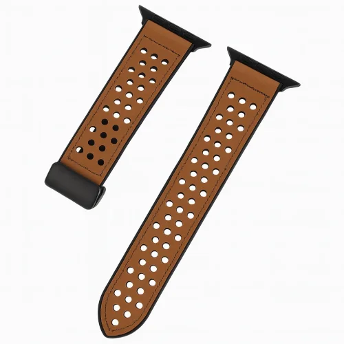 Кожена Магнитна каишка BN-12 Apple Watch 44/45/46/49mm Ultra – Кафяв