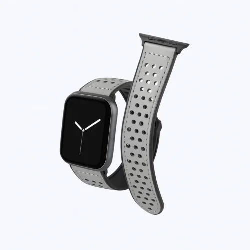 Кожена Магнитна каишка BN-12 Apple Watch 44/45/46/49mm Ultra – Сив