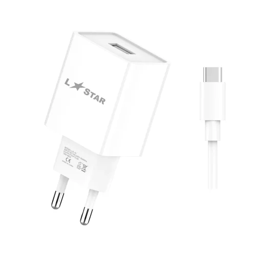 L✮STAR LS-15 2в1 15W USB порт + кабел USB към Micro USB