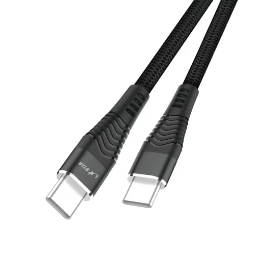 L✮STAR LS-232 100W Плетен Кабел Fast Type-C към Type-C 2M – Черен