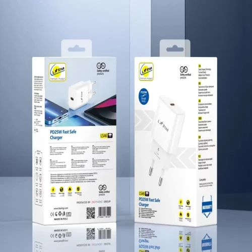 L✮STAR LS46 Адаптер PD25W изх.USB-C – Бял