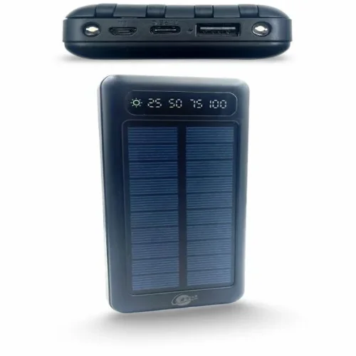 L✮STAR SL-11 4в1 Соларно преносимо зарядно с вградени кабели – 10,000MAH – Черен