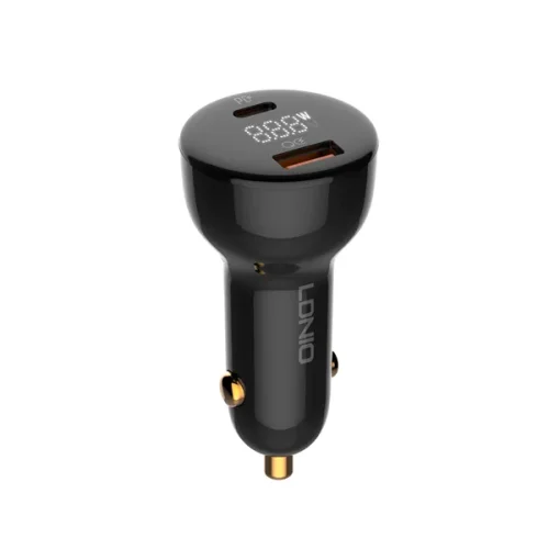 LDNIO C101 Зарядно за кола 100W USB-C към USB-C – Dual USB-C, QC4 + , LED дисплей