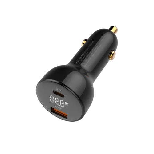 LDNIO C101 Зарядно за кола 100W USB-C към USB-C – Dual USB-C, QC4 + , LED дисплей