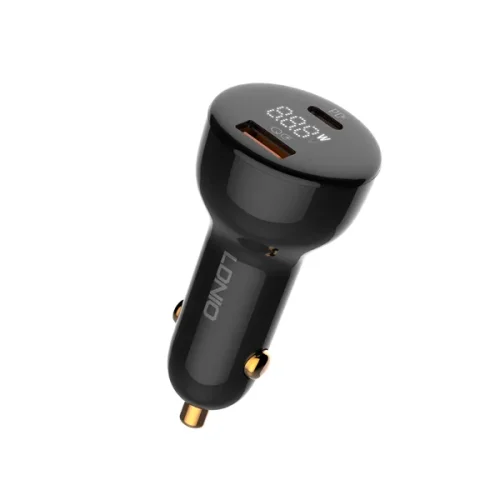 LDNIO C101 Зарядно за кола 100W USB-C към USB-C – Dual USB-C, QC4 + , LED дисплей