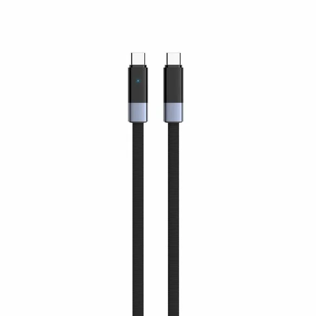 LDNIO Кабел LC242C 65W Автоматичен подсилен плетен Type-C към Type-C 2M