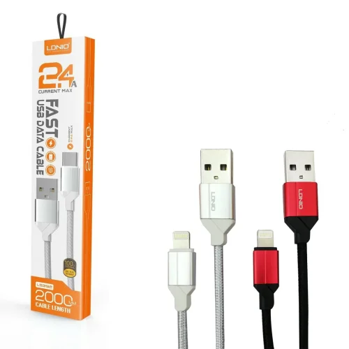 LDNIO Кабел LS391 USB към Lightning 1M – Сив