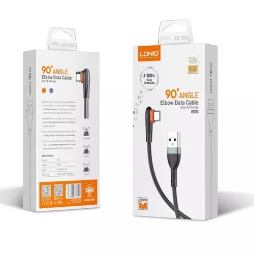 LDNIO Кабел LS561 2.4A 90 градусов Fast USB към Type-C