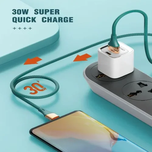 LDNIO Кабел LS631 30W 1M Fast USB към Type-C – Син