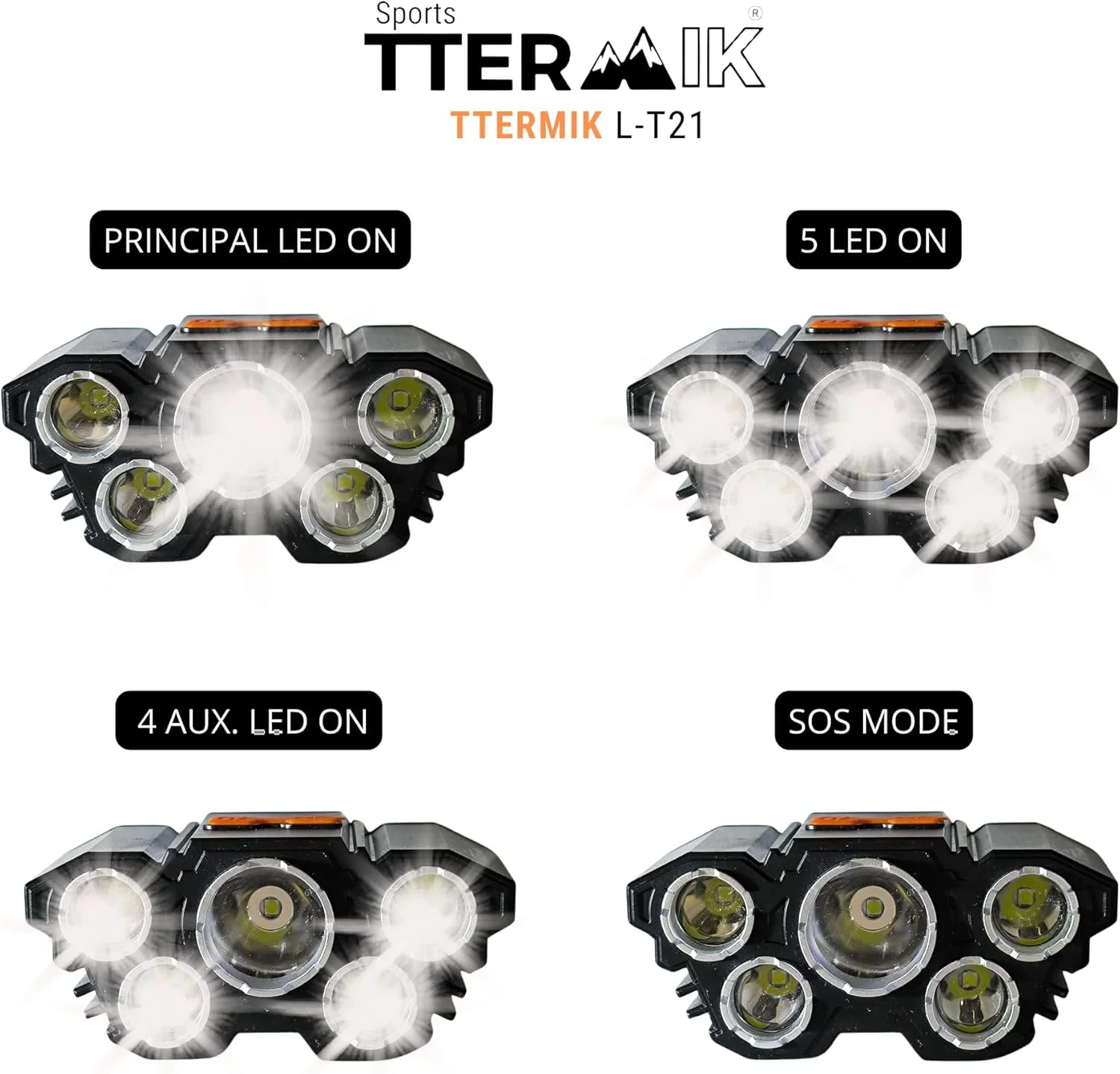 LED челник CL-T28 USB, 4 режима, регулируем, за риболов и работа