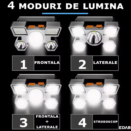 LED челник XY501 USB, 4 режима, регулируем, за риболов и работа