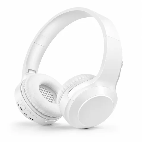 LELISU LS-212 – Бял Безжични слушалки с Bluetooth 5.3, TF карта, AUX, FM радио и микрофон