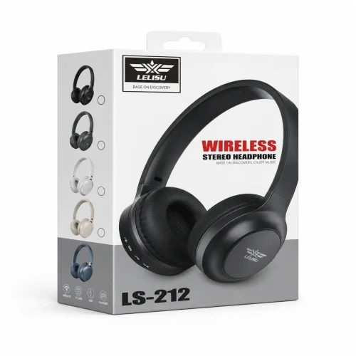 LELISU LS-212 – Бял Безжични слушалки с Bluetooth 5.3, TF карта, AUX, FM радио и микрофон