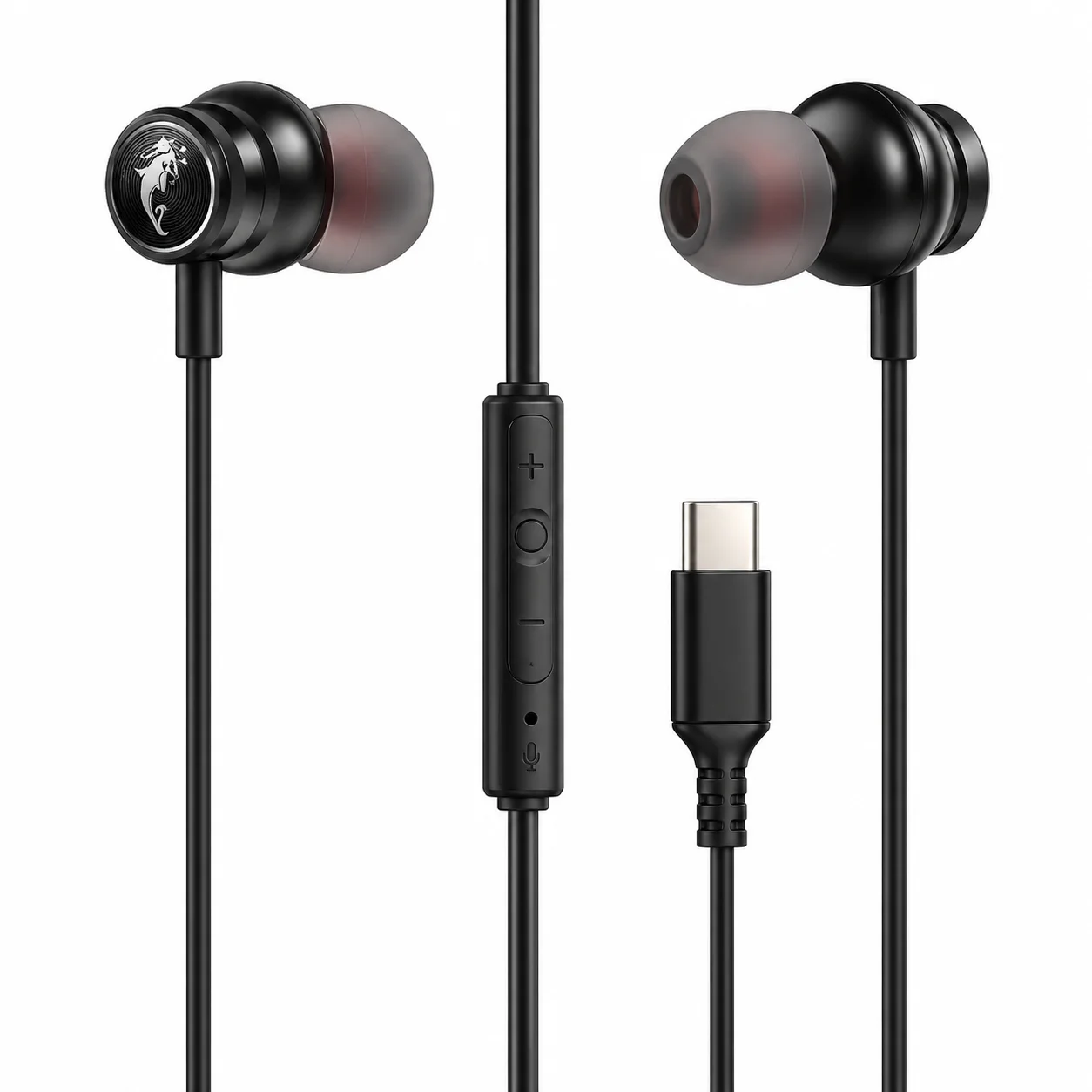 LELISU LS-729 – Черен Жични слушалки с USB Type-C, HD микрофон и управление