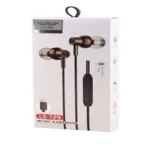 LELISU LS-729 – Черен Жични слушалки с USB Type-C, HD микрофон и управление