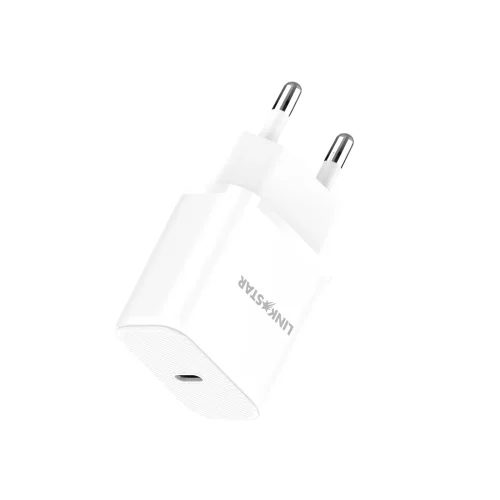 LINK★STAR LS-48 25W USB-C PD бързо зарядно устройство Адаптер – Бял