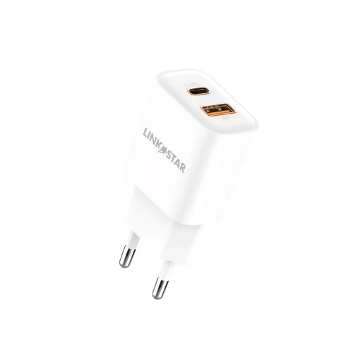 LINK★STAR LS-82 38W USB-C PD + USB-A QC бързо зарядно USB към Type-C