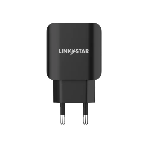 LINK★STAR TC-9 3.0A Бързозаряден USB Адаптер 220V – Черен