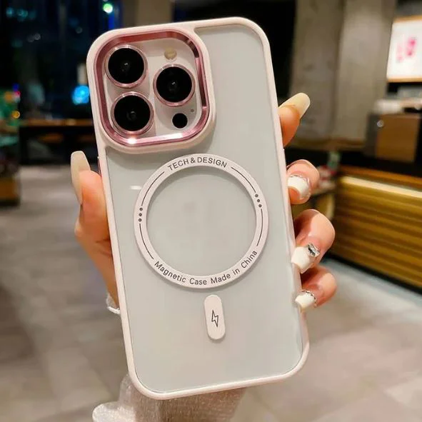 Луксозен кейс AllureEyes с Magsafe TP-101 iPhone 13 Pro – Розов