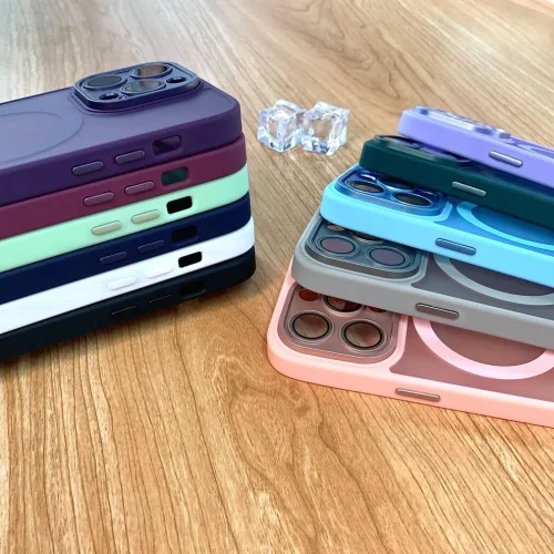 Луксозен кейс + Magsafe TP-27 + камера за iPhone 13 Pro – Светло Лилав