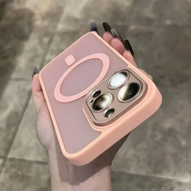 Луксозен кейс Magsafe TP-27 + камера за Samsung S26 – Розов